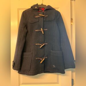 Women's Abercrombie Black Wool-blend Peacoat